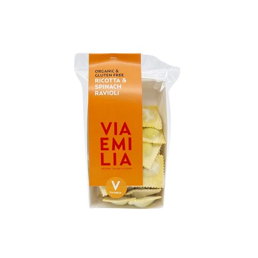 PASTA BEKU Via Emilia Ravioli Bebas Gluten Ricotta Bayam 250gr